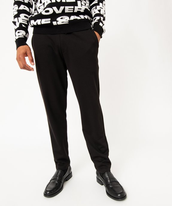 Pantalon en maille sergée casual homme vue1 - GEMO (HOMME) - GEMO