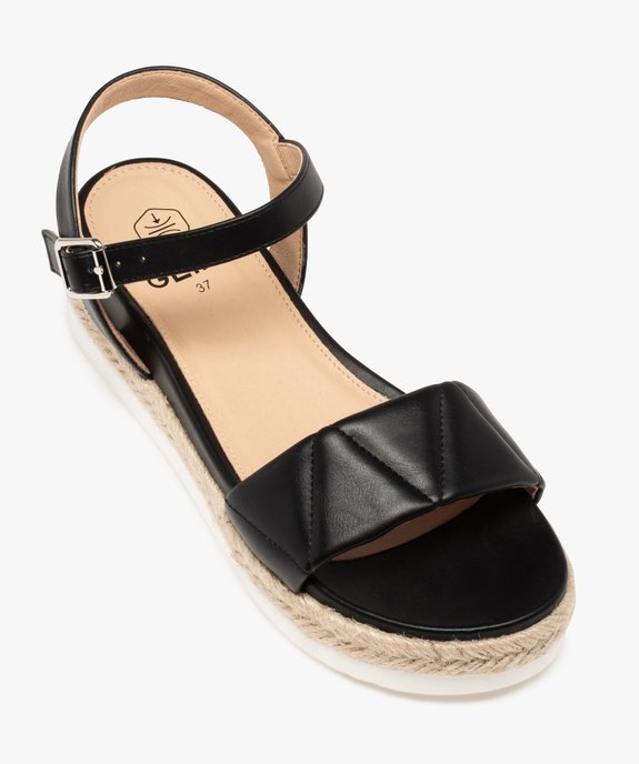 Sandales femme à semelle plateforme et bride matelassée vue5 - GEMO (CASUAL) - GEMO
