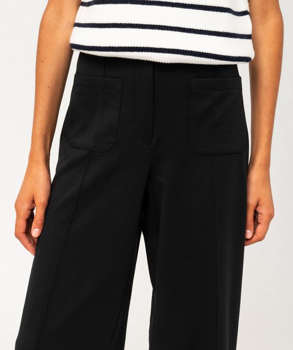 Pantalon large en maille extensible femme vue2 - GEMO(FEMME PAP) - GEMO
