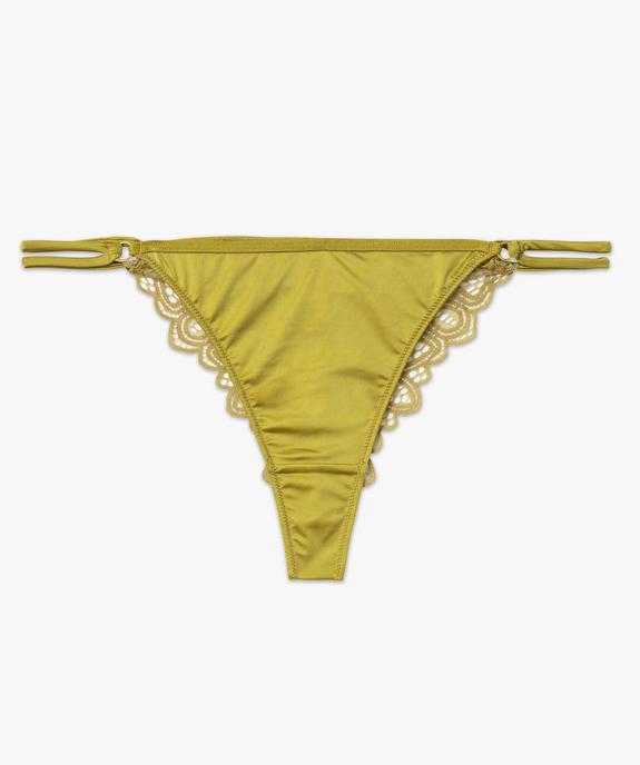 Tanga en microfibre et dentelle femme vue4 - GEMO(HOMWR FEM) - GEMO
