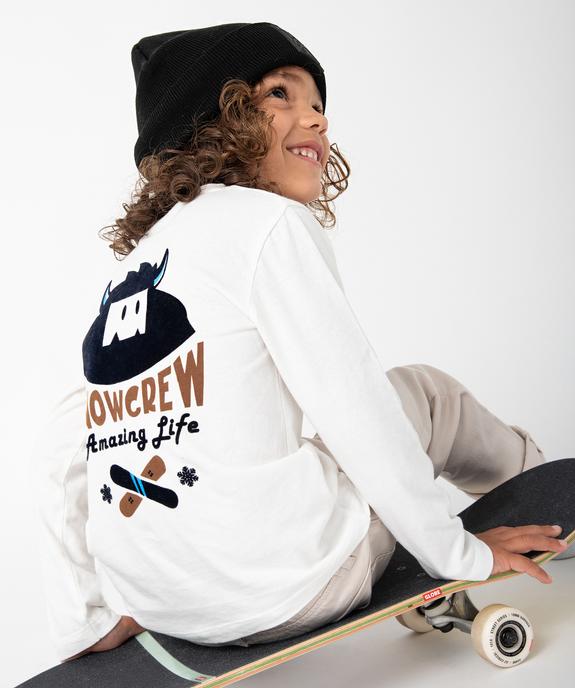Tee-shirt garçon à manches longues et imprimé dos vue5 - GEMO (ENFANT) - GEMO