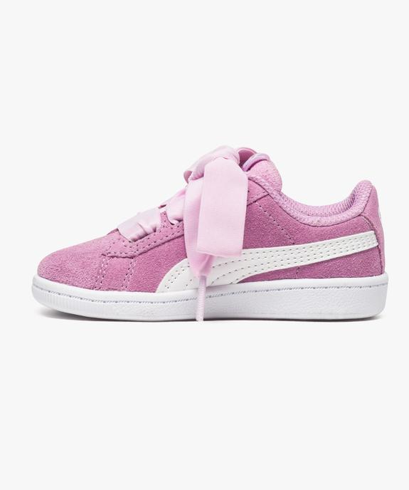 Basket en cuir suédé avec lacets satin - Puma Heart vue3 - PUMA - GEMO
