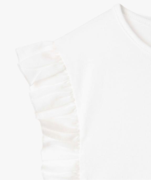 Tee-shirt avec volants sur les côtés fille vue2 - GEMO 4G FILLE - GEMO