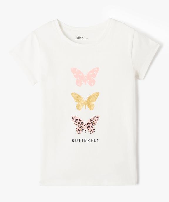 Tee-shirt à manches courtes à motif girly fille vue1 - GEMO (ENFANT) - GEMO
