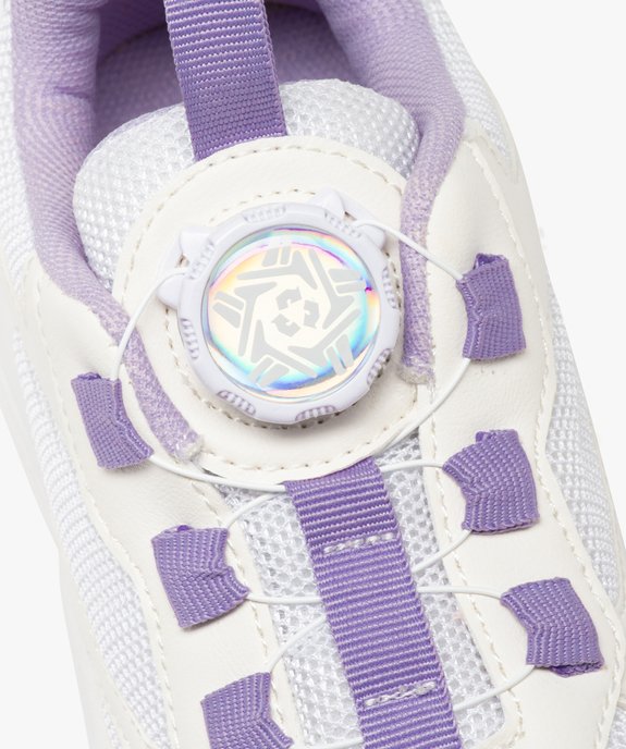 Baskets fille bicolores en mesh avec lacets à boucle rotati vue7 - GEMO 4G FILLE - GEMO