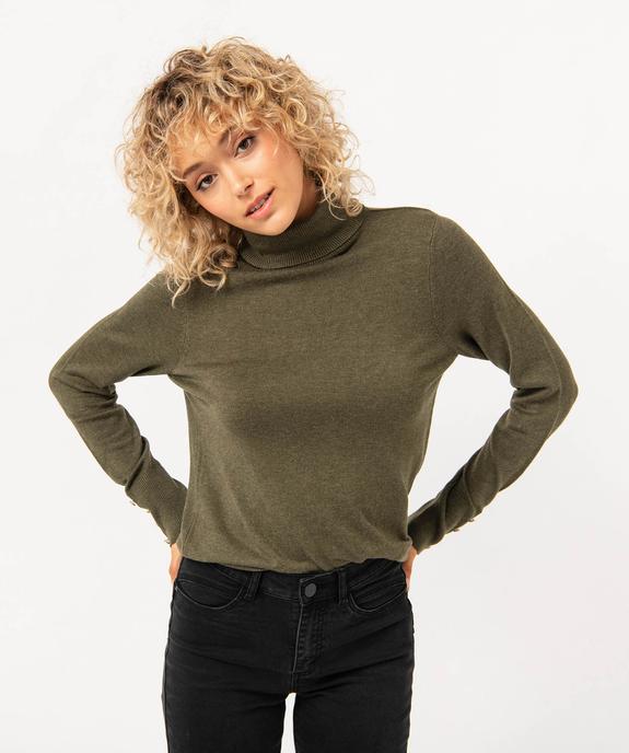 Pull à col roulé en maille fine femme vue1 - GEMO 4G FEMME - GEMO