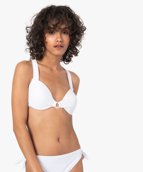 Haut de maillot de bain femme forme corbeille à armatures vue1 - GEMO (PLAGE) - GEMO