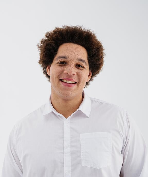 Chemise manches longues regular fit unie facile à repasser homme vue15 - GEMO (HOMME) - GEMO