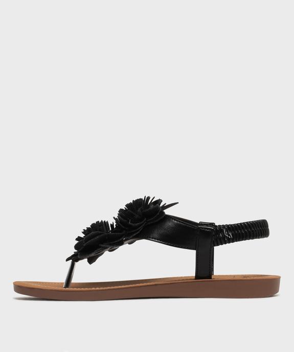 Sandales à entredoigt avec fleurs en relief femme vue3 - VALENTINA BALDA - GEMO