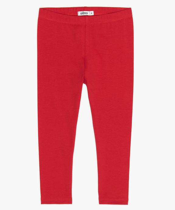Legging fille uni mi-long vue1 - GEMO (ENFANT) - GEMO
