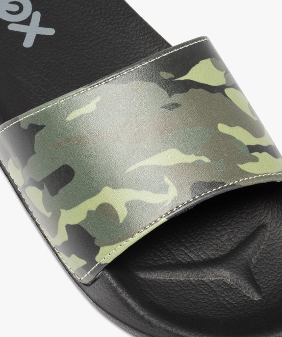 Mules de piscine homme imprimées camouflage vue6 - GEMO (PLAGE) - GEMO