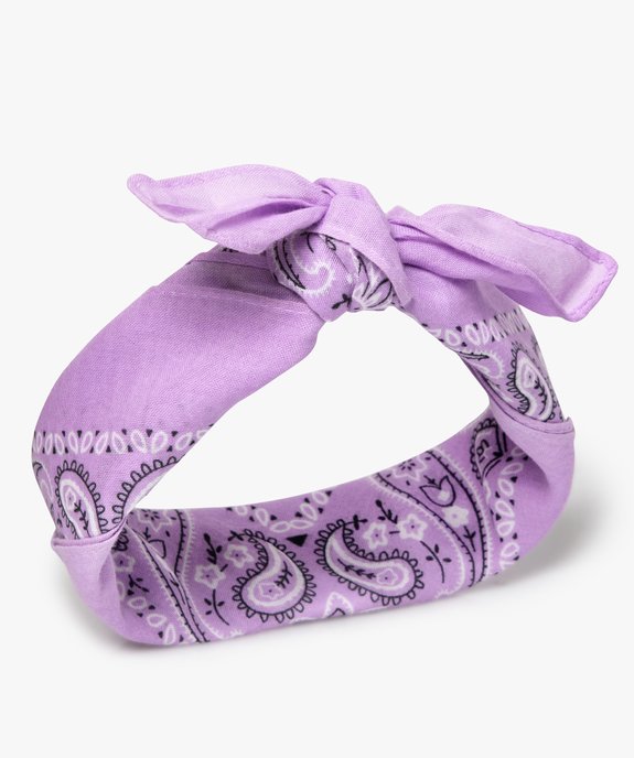 Foulard femme bandana avec coton recyclé vue1 - GEMO 4G FEMME - GEMO