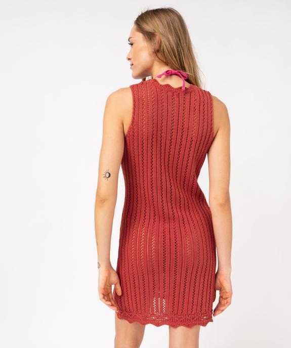 Robe sans manches en maille ajourée femme vue4 - GEMO(FEMME PAP) - GEMO
