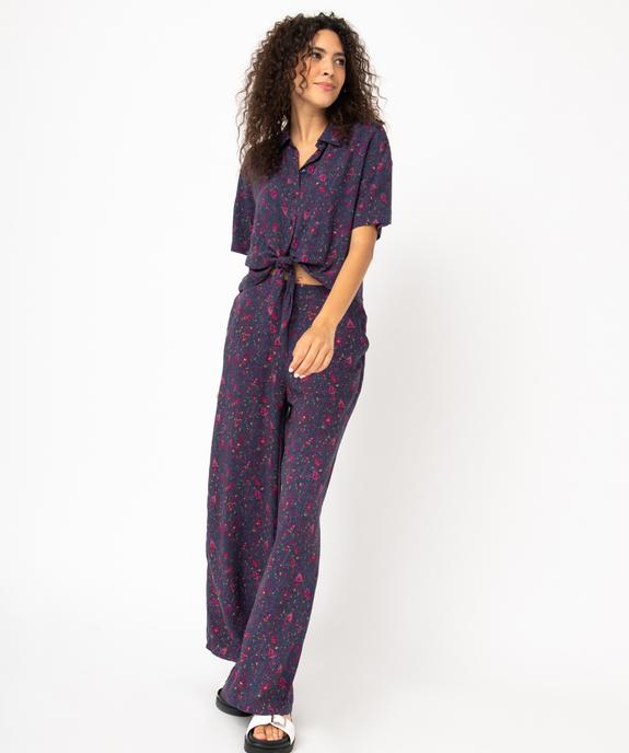 Pantalon ample imprimé femme vue5 - GEMO(FEMME PAP) - GEMO