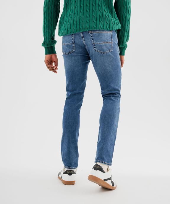 Jean Slim délavé en coton stretch homme vue4 - GEMO (HOMME) - GEMO