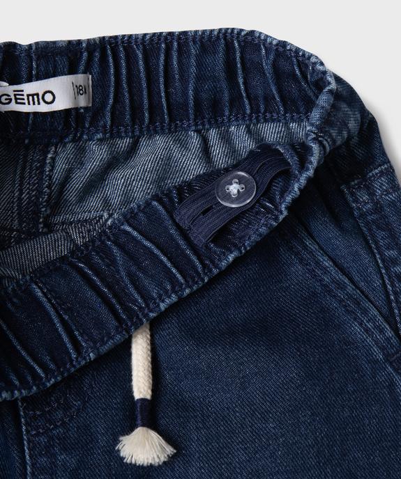 Short en jean avec taille ajustable bébé garçon vue2 - GEMO(BEBE DEBT) - GEMO