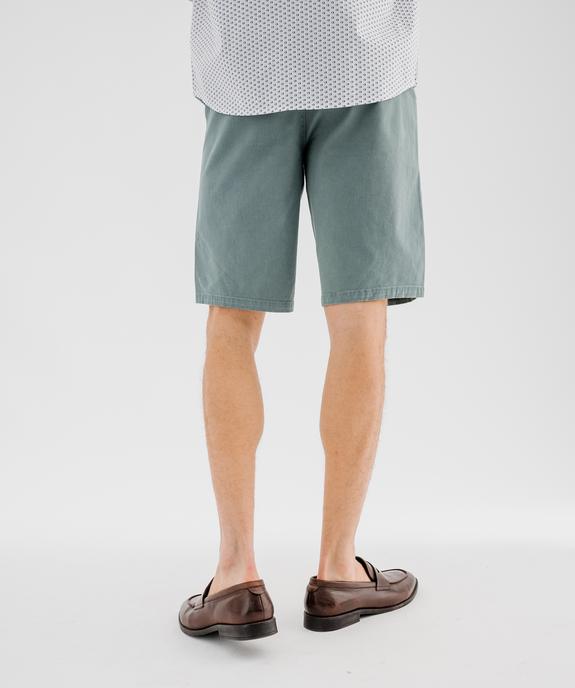 Bermuda en coton stretch coupe Regular homme vue3 - GEMO 4G HOMME - GEMO