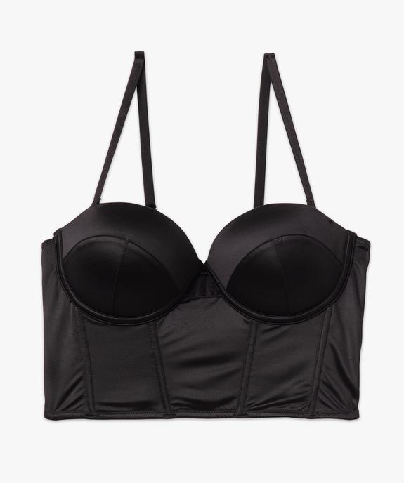 Bustier push-up en satin avec bretelles mutipositions vue5 - GEMO(HOMWR FEM) - GEMO