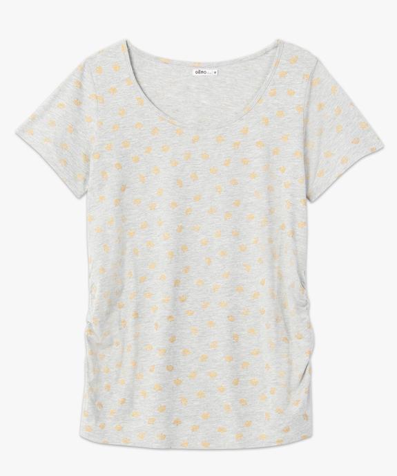 Tee-shirt de grossesse imprimé à manches courtes vue4 - GEMO 4G MATERN - GEMO