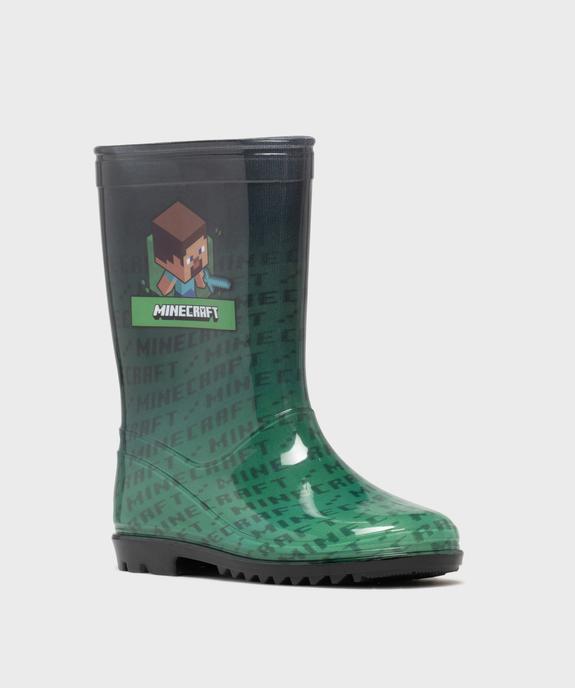 Bottes de pluie imprimées garçon - Minecraft vue2 - MINECRAFT - GEMO