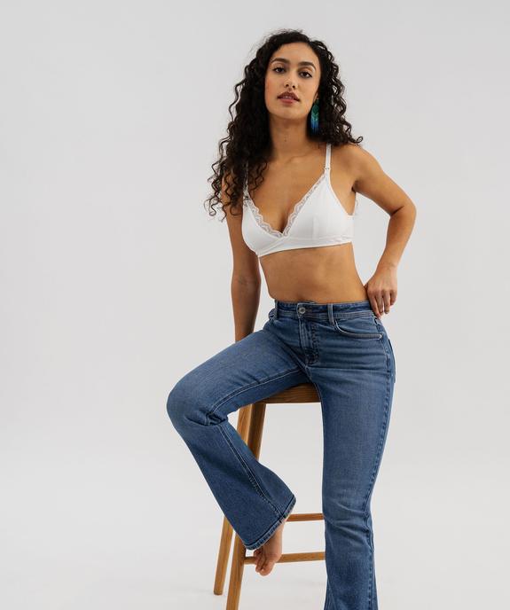 Soutien-gorge triangle spécial allaitement en coton biologique vue4 - GEMO 4G MATERN - GEMO