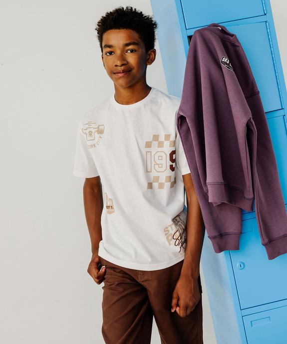 Tee-shirt manches courtes imprimé garçon vue5 - GEMO 4G GARCON - GEMO