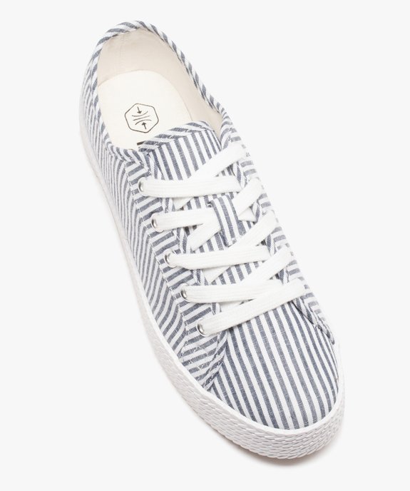 Baskets en toile à lacets avec épaisse semelle femme vue6 - FOLLOW ME G4G - GEMO
