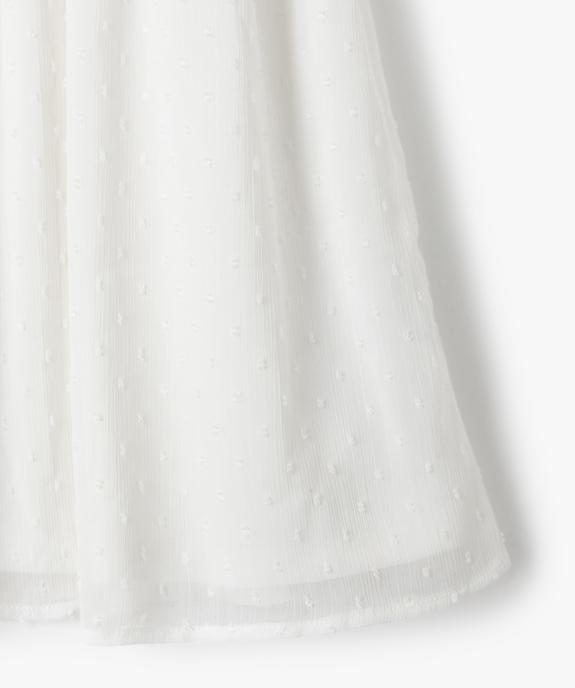 Robe fille courte à smocks et voile plumetis vue2 - GEMO (ENFANT) - GEMO