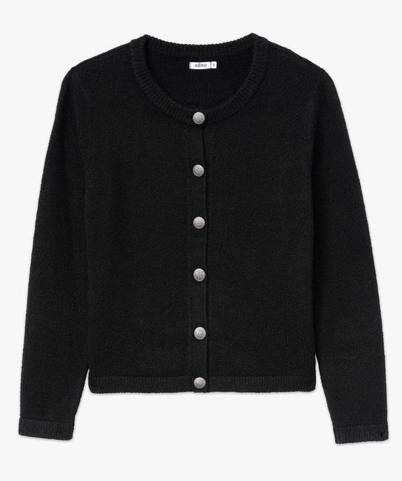 Gilet à col rond avec boutons fantaisie femme vue4 - GEMO(FEMME PAP) - GEMO