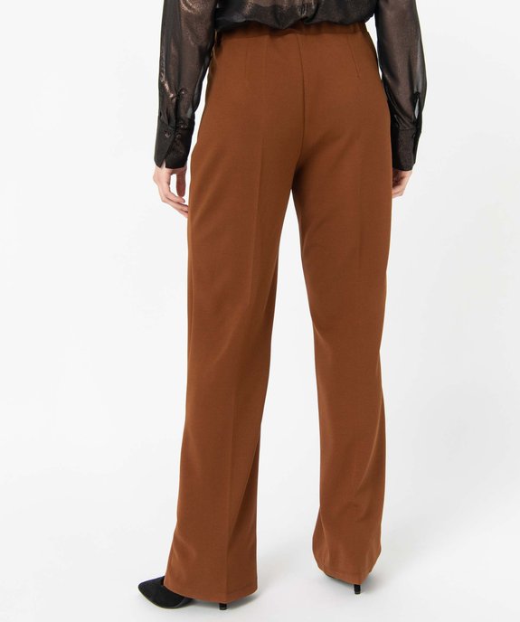 Pantalon femme coupe ample avec boutons sur les hanches vue3 - GEMO(FEMME PAP) - GEMO