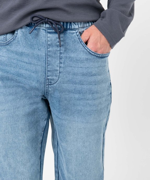 Jogger denim homme aspect délavé vue2 - GEMO (HOMME) - GEMO