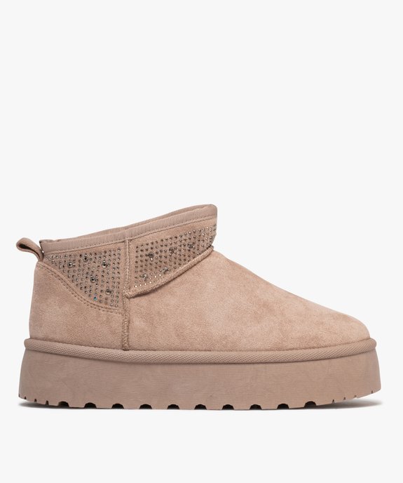 Boots fourrés avec strass et semelle plateforme femme - Claudia Ghizzani vue1 - SANS MARQUE - GEMO