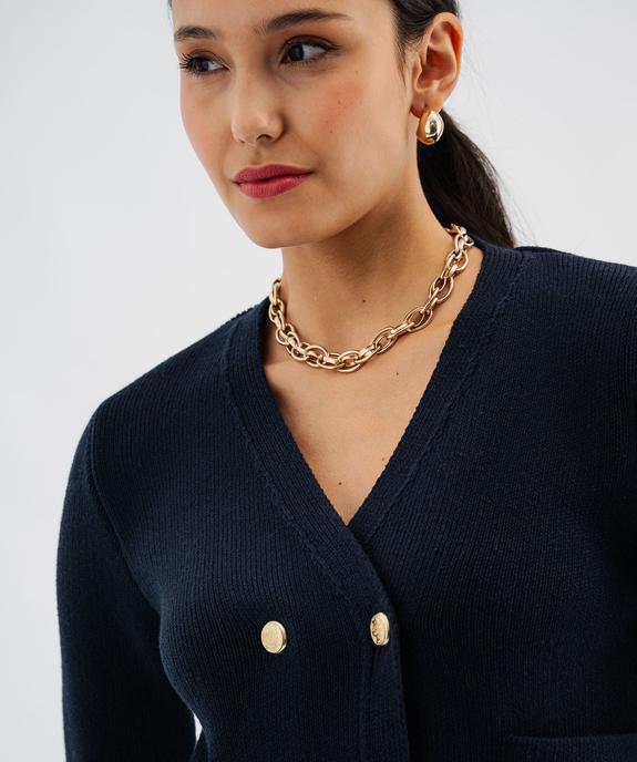 Gilet rayé à fermeture croisée esprit marin femme vue2 - GEMO 4G FEMME - GEMO
