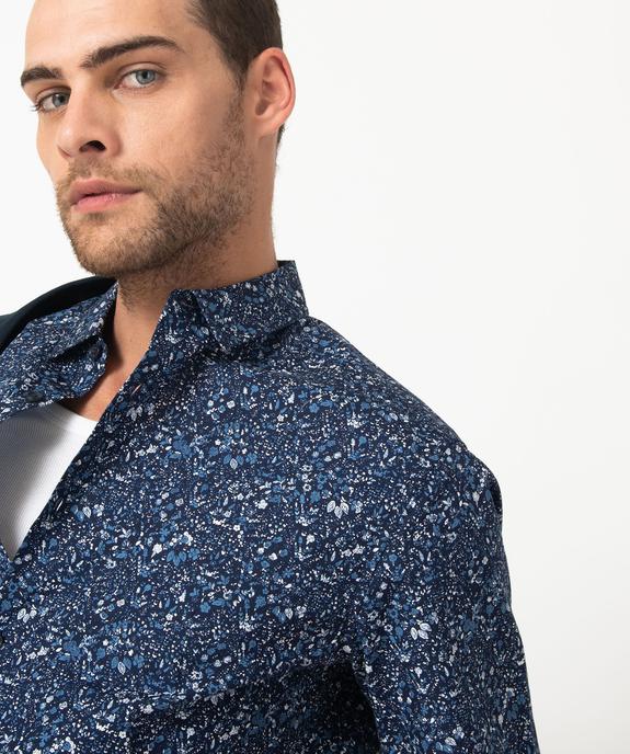 Chemise droite à manches courtes à petits motifs homme vue4 - GEMO (HOMME) - GEMO