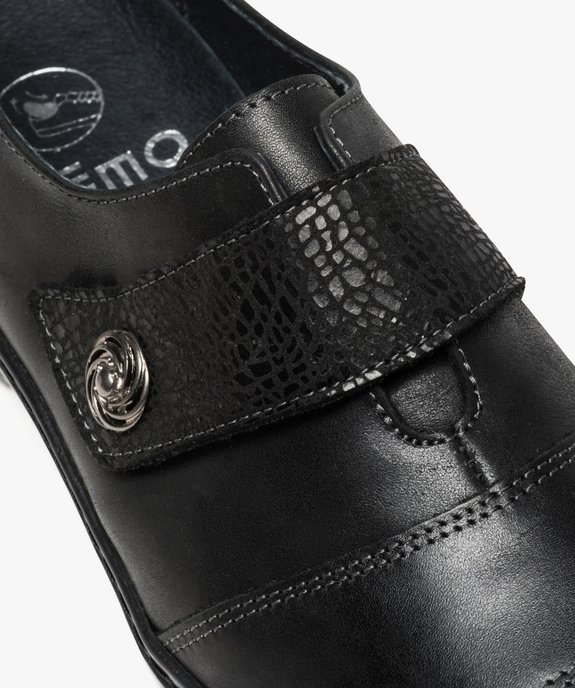 Derbies femme confort en cuir fermeture scratch vue6 - GEMO (CONFORT) - GEMO
