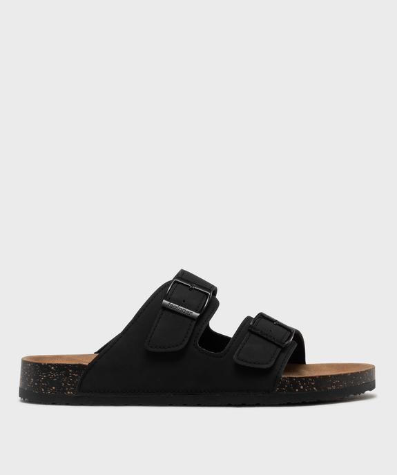 Sandales mules en suédine à larges brides homme - Isotoner vue1 - ISOTONER - GEMO