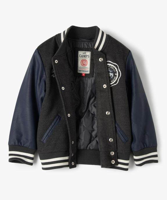Blouson teddy garçon bicolore – Camps United vue3 - CAMPS UNITED - GEMO