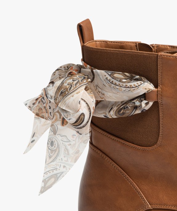 Bottines lacées à foulard noué femme vue6 - GEMO (CASUAL) - GEMO