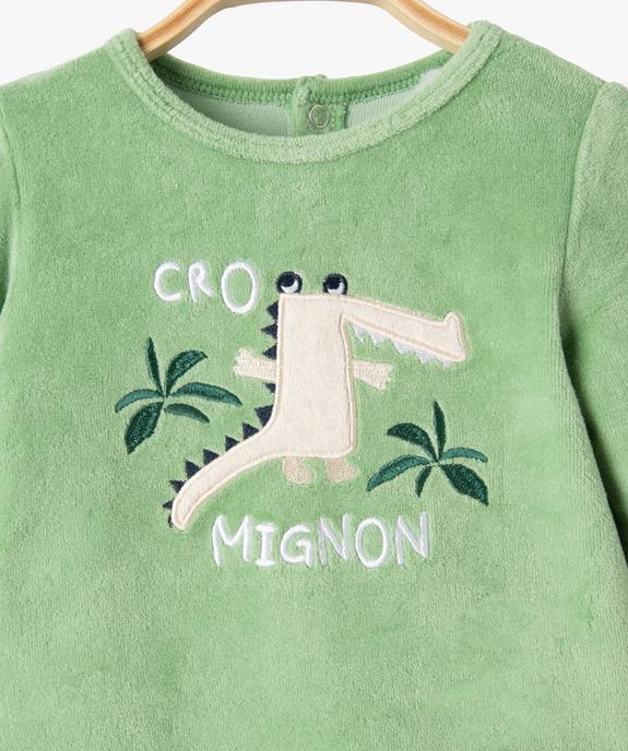 Pyjama dors-bien en velours imprimé bébé vue2 - GEMO(BB COUCHE) - GEMO