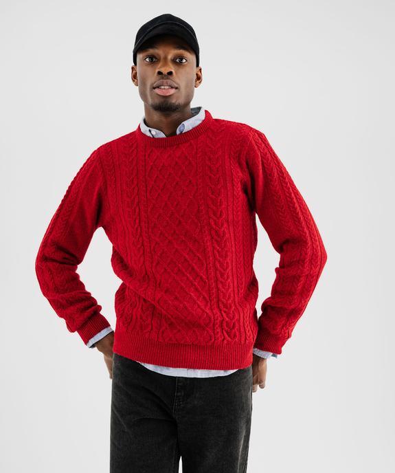 Pull col rond à torsades homme vue1 - GEMO (HOMME) - GEMO