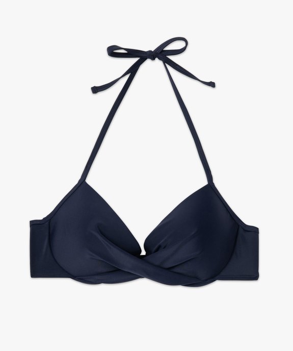 Haut de maillot de bain forme corbeille effet drapé vue4 - GEMO (PLAGE) - GEMO