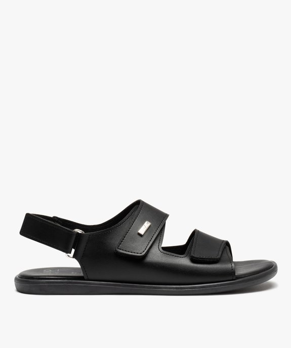 Sandales homme confort unies avec brides à scratch vue1 - GEMO (CONFORT) - GEMO