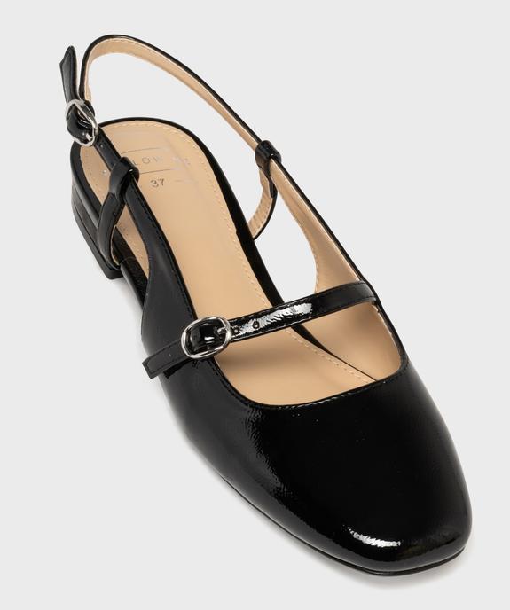 Ballerines vernies slingback à bout carré et brides femme - Follow Me vue5 - FOLLOW ME - GEMO