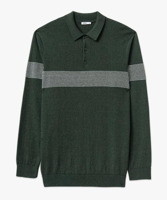 Pull fine maille à col polo homme vue4 - GEMO (HOMME) - GEMO