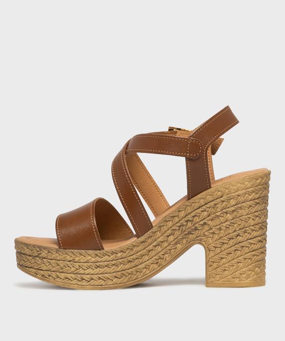 Sandales à brides croisées à semelle plateforme femme - Valentina Baldano vue3 - VALENTINA BALDA - GEMO