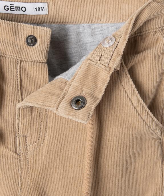 Pantalon bébé garçon en velours doublé jersey vue2 - GEMO(BEBE DEBT) - GEMO