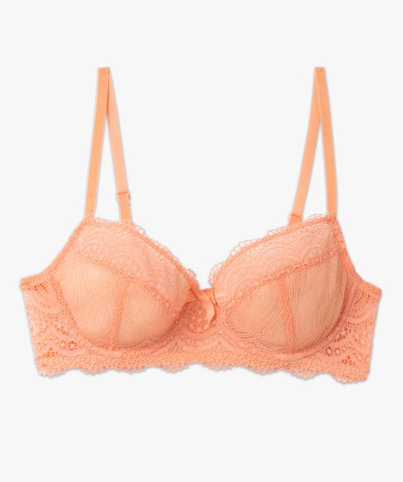Soutien-gorge à armatures forme corbeille en dentelle vue4 - GEMO(HOMWR FEM) - GEMO