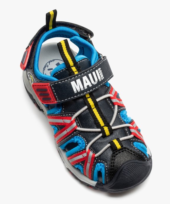 Sandales garçon multicolores à double scratch - Maui & Sons vue5 - MAUI ANS SONS - GEMO