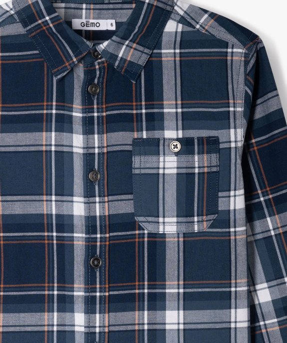 Chemise manches longues à carreaux garçon vue3 - GEMO (ENFANT) - GEMO