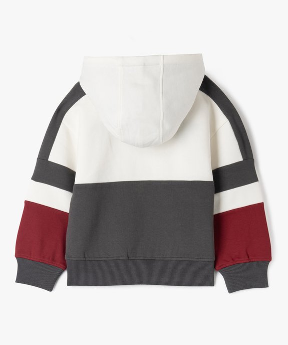 Sweat à capuche tricolore garçon - Camps United vue3 - CAMPS - GEMO